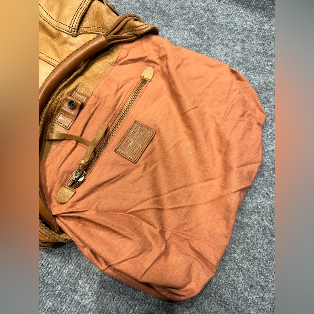 Lucky Brand Distressed Leather Hobo in Cognac Brown GB007 - Picture 7 of 15